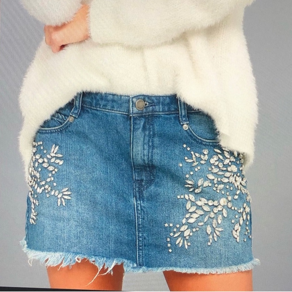 Free people jeans skirt